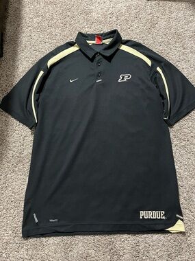 Men’s Nike FIT Purdue Boilermakers performance polo shirt black size XL